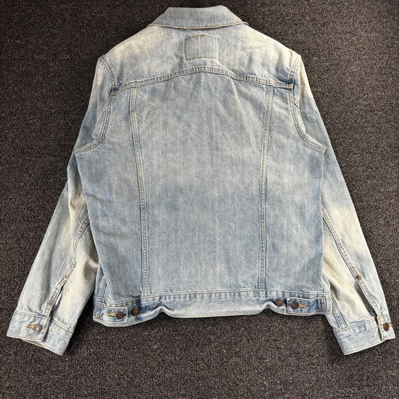 Levi Strauss & Co. Men's XL Light Wash Denim Trucker Jacket XL 100% Cotton Blue - Picture 2 of 8